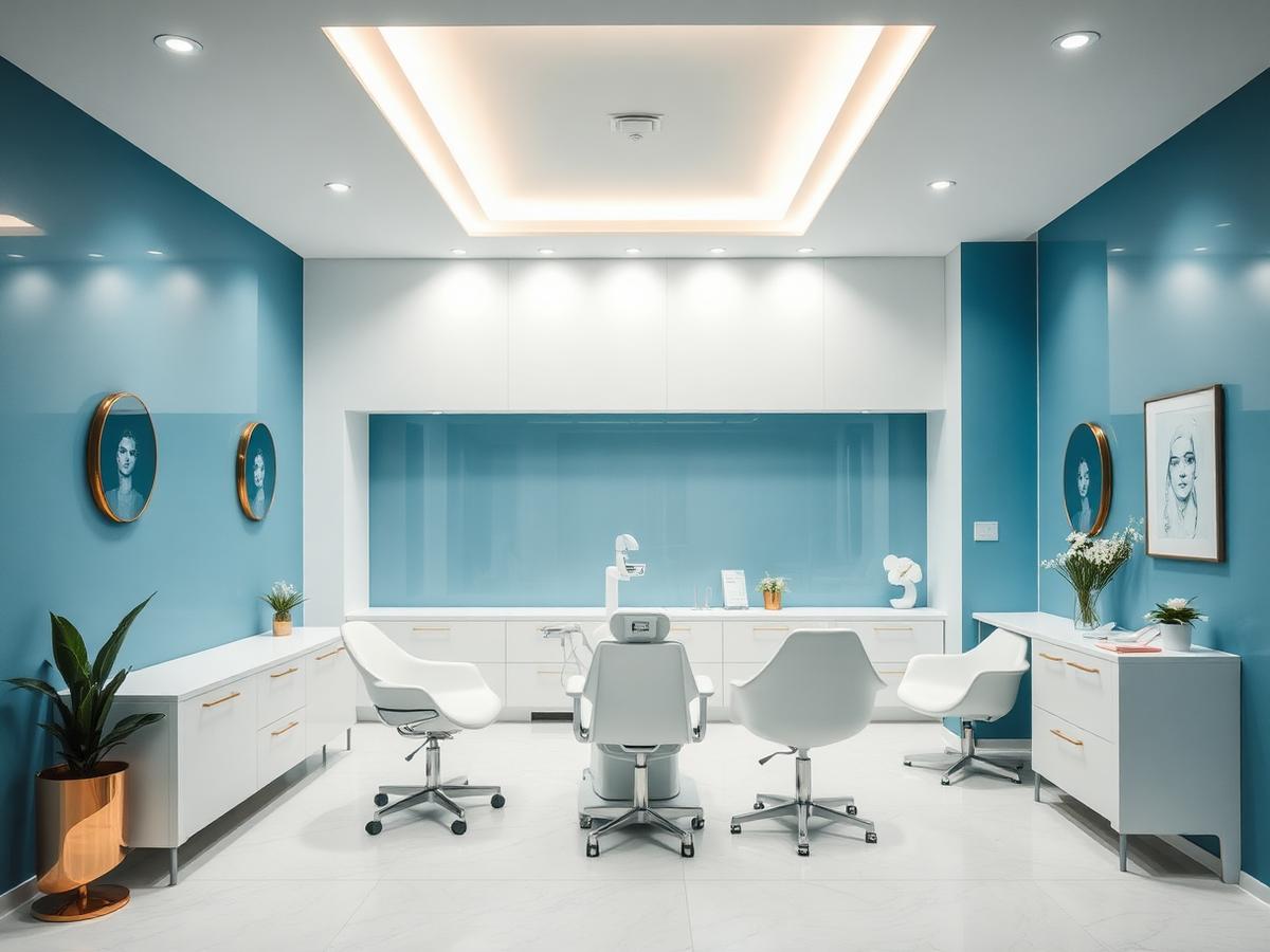 Clínica de estética moderna equipada com insumos profissionais